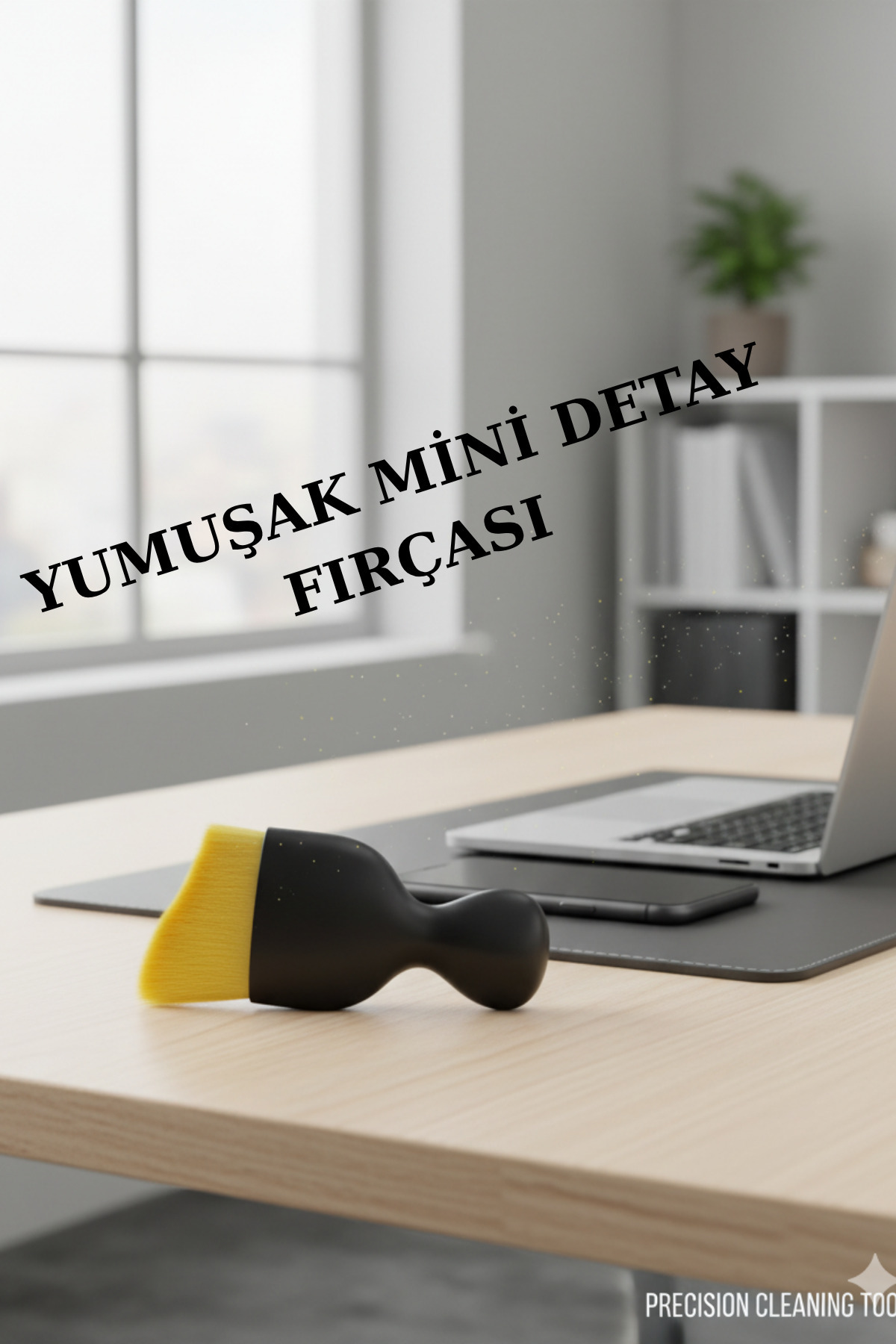 HerbiCesit Araç İçi Detay Fırçası Mini Yumuşak Fırça Sarı