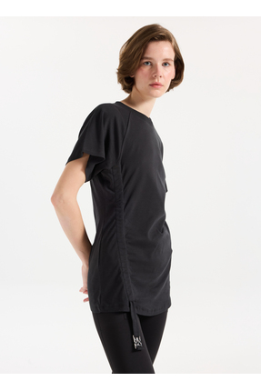 HUGO Bisiklet Yaka Siyah Kadın T-Shirt 50542762