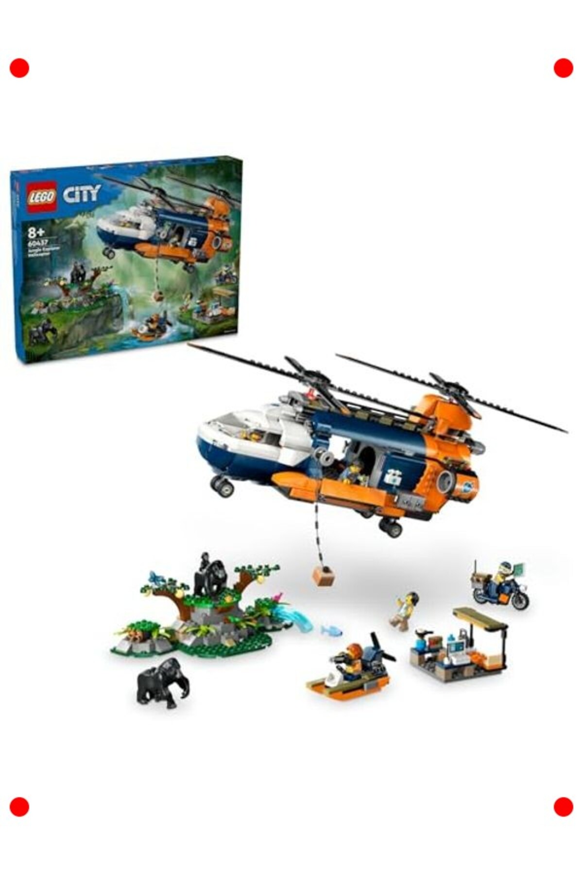 ست کمپینگ هلیکوپتری Forest Explorer - اسباب‌بازی ساختنی برای سنین ۸ سال به بالا