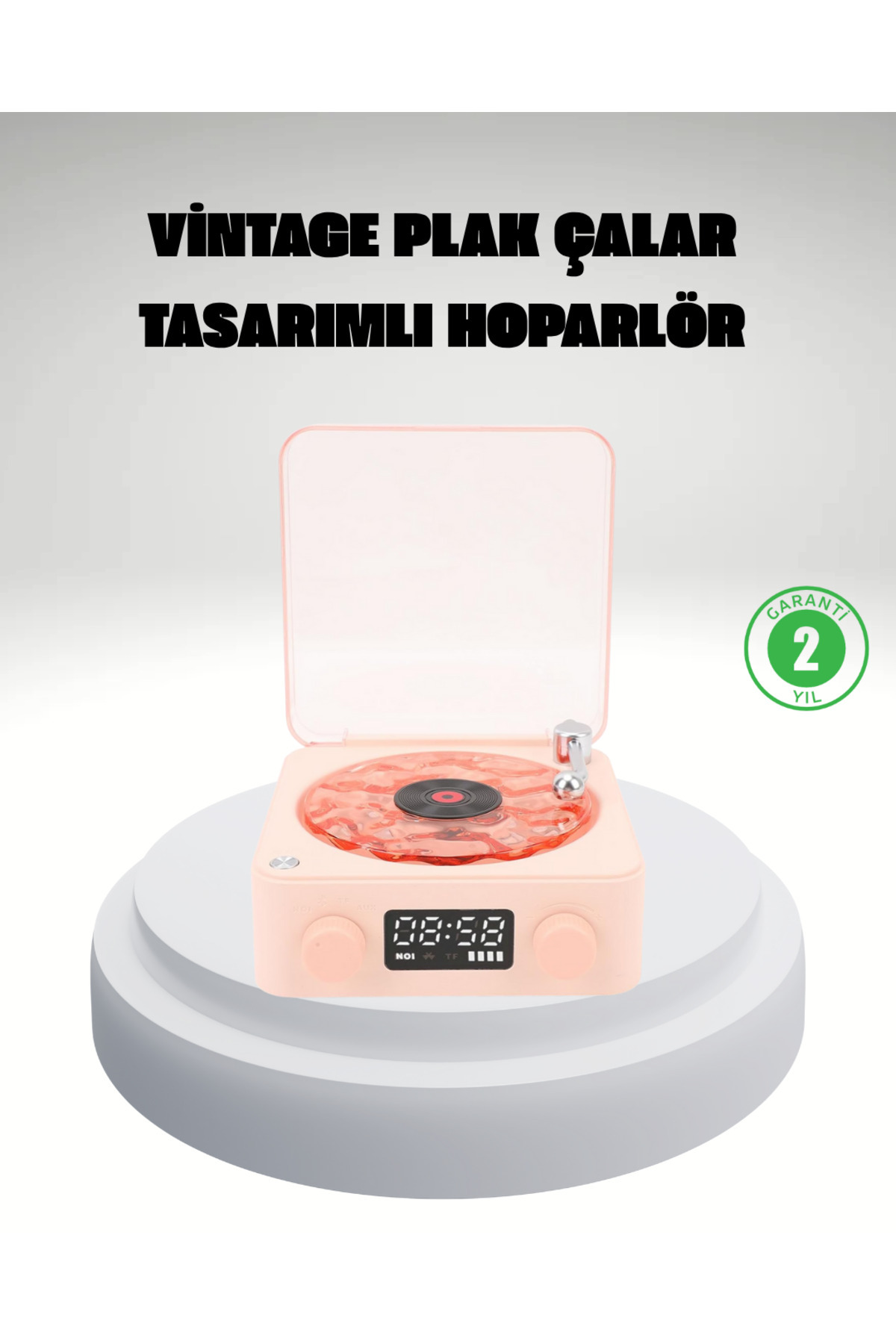 Bİ DÜNYA SHP Gece Lambası Stereo Bluetooth Hoparlör Dijital Saat Su Dalgası Efektli 3-ü-1 Cihaz