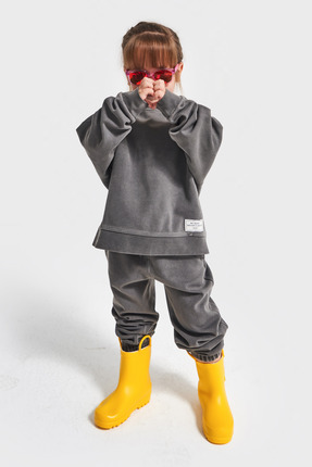 poozkids Bisiklet Yaka Unisex Basic Model Çocuk Eşofman Takımı