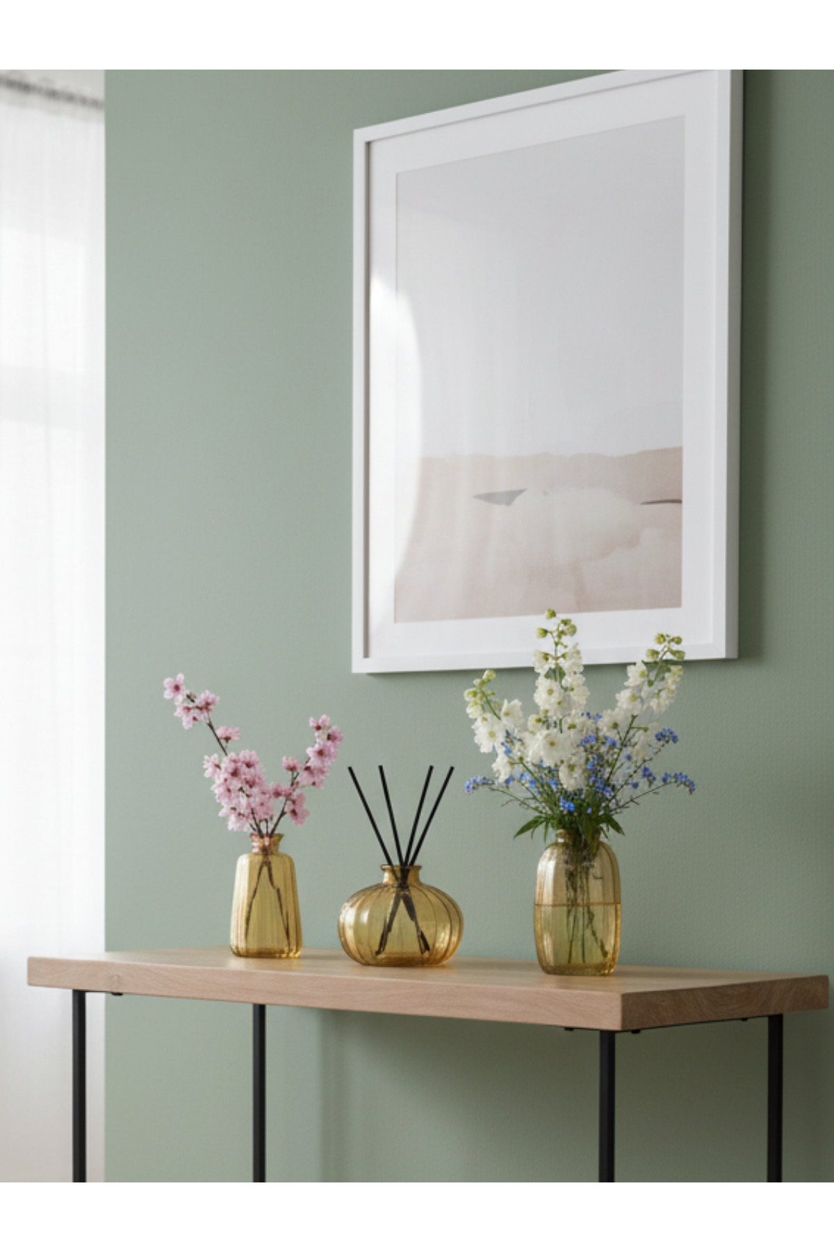 Luxury | 3-Piece Minimalist Decor Glass Vase - Honey