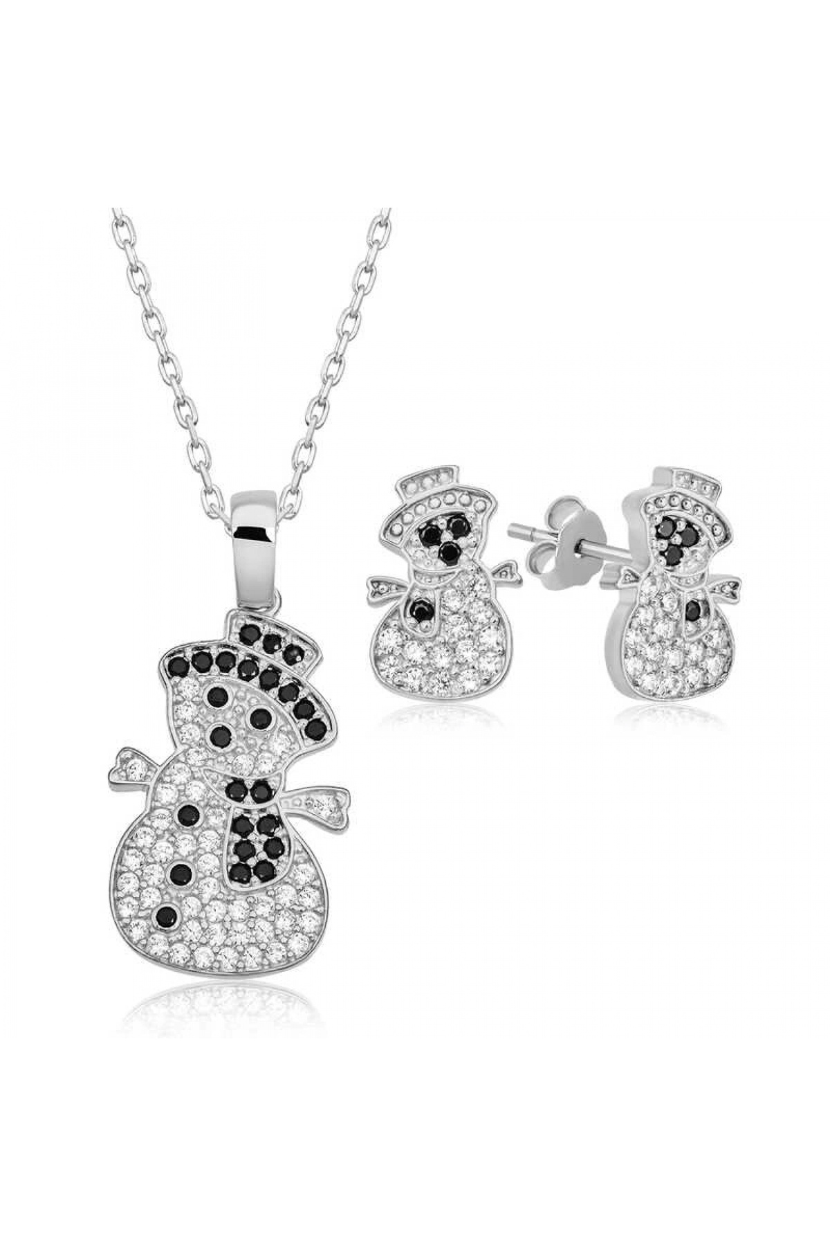 byhodi 925 Ayar Gümüş Kardan Adam Kadın Set T7151 (599599)