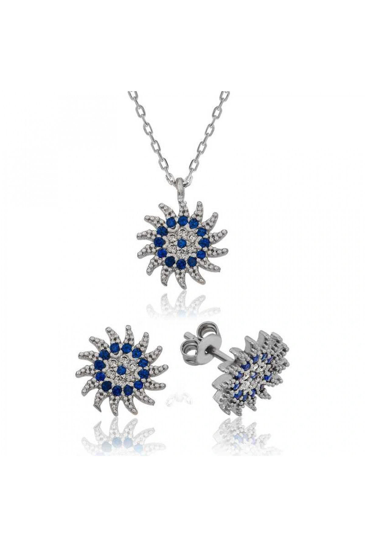 byhodi 925 Ayar Gümüş Güneşli Nazar Set ST1160102 (599599)