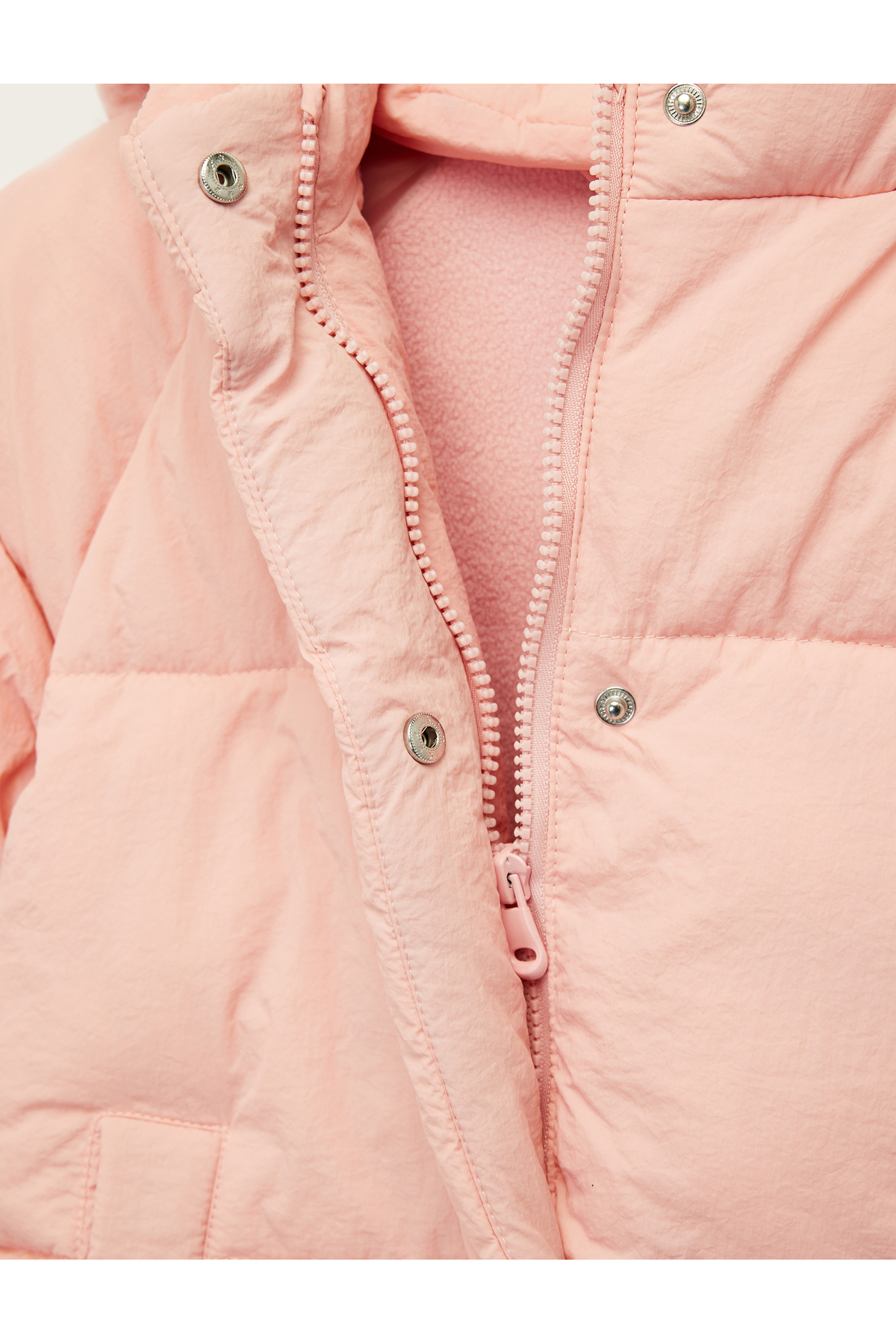 Koton Kapşonlu Cepli Uzun Kollu Fermuarlı Şişme Mont fotoğrafı 4 (önizleme)