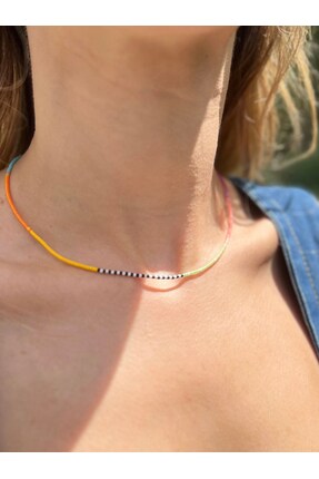 NOKCE Meeri Jewelry Miyuki Cam Boncuk Renkli Kolye