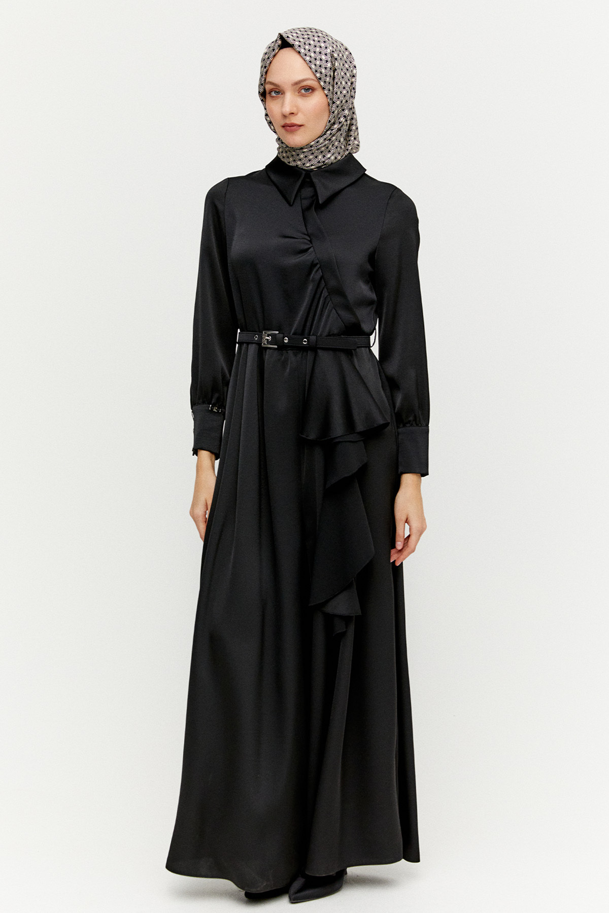 Setrms Volanlı Saten Tulum