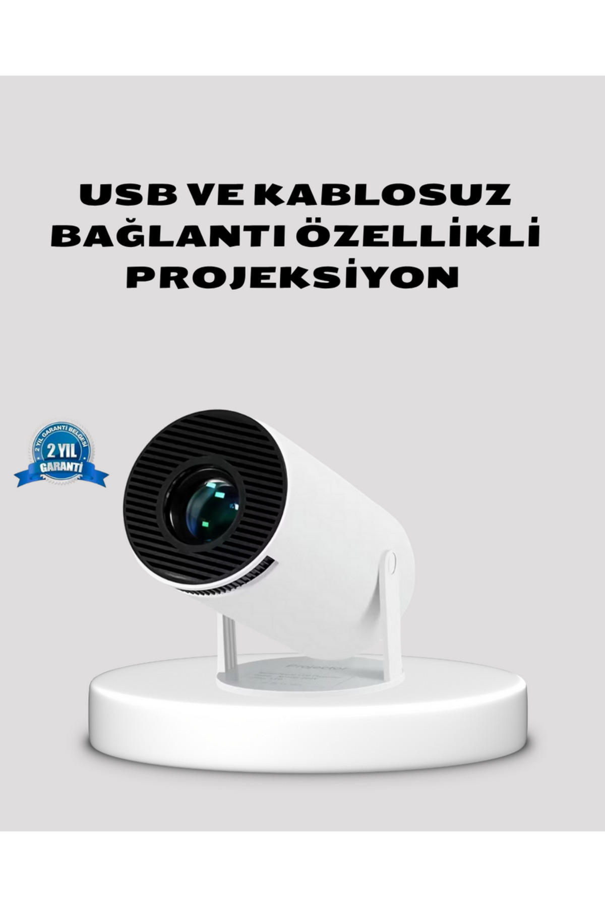 ZERO LAND LVSQVR HDMI USB Bağlantılı 4K Destekli Taşınabilir (100601) Projeksiyon Cihazı