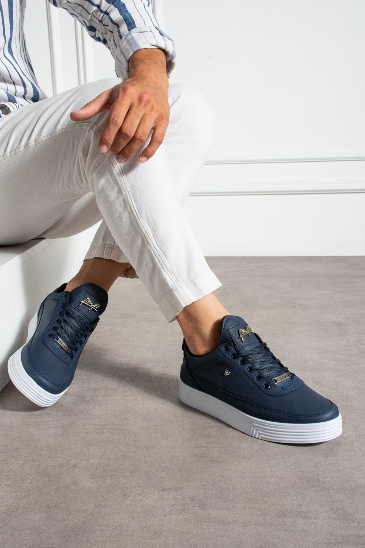 FİLLİNG POLO Lacivert Beyaz 011 Erkek Sneaker günlük ayakkabı görsel 2