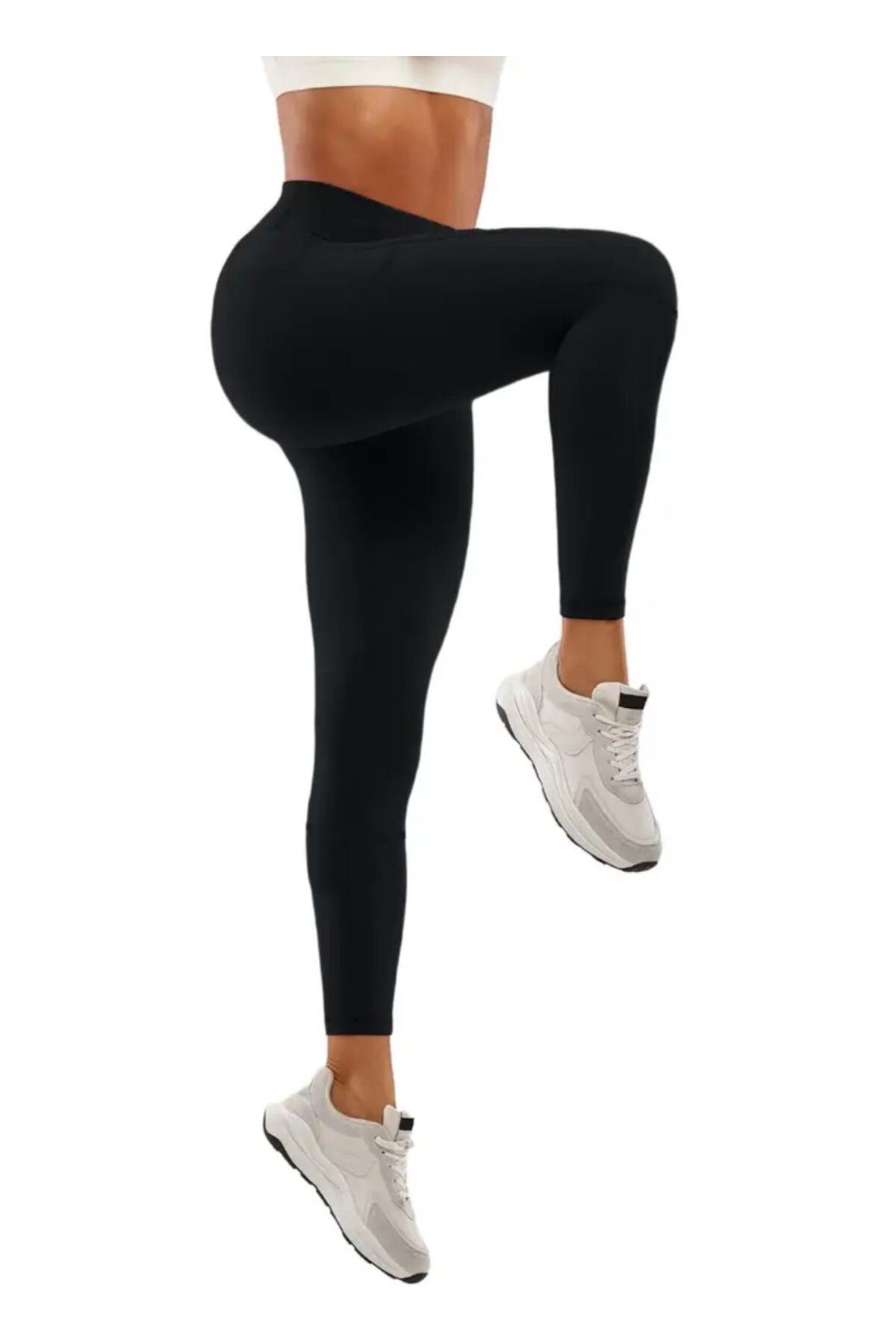 LACKH Yüksek Bel,Esnek,Düz Renk Taytlar CEPLİ Fitness, Günlük için Rahat Yumuşak Şık Tarz #TAYT görsel 2