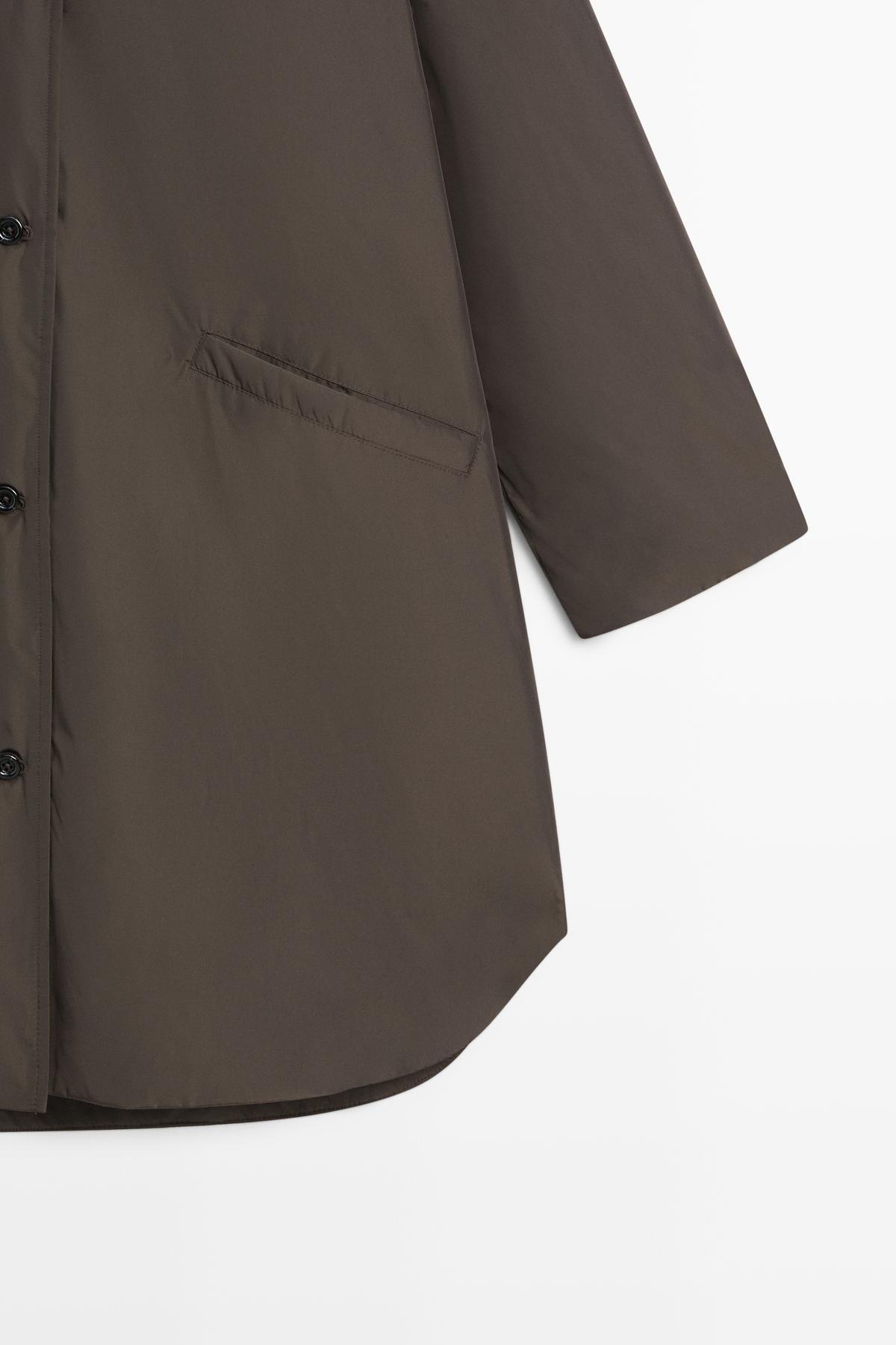 Massimo Dutti  Uzun şişme mont - Görsel 7