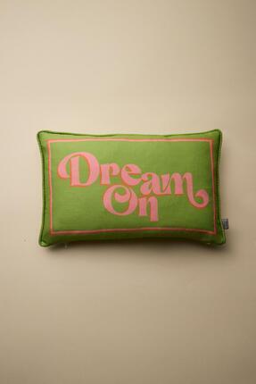 Vanilla Home Dream On Baskılı Biye Detaylı Kırlent Kılıfı