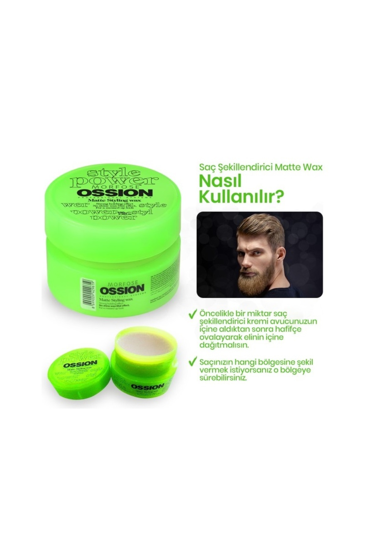 OSSION WAX 100ML MATTE STYLING — STK03675 — تصویر 3 از 3