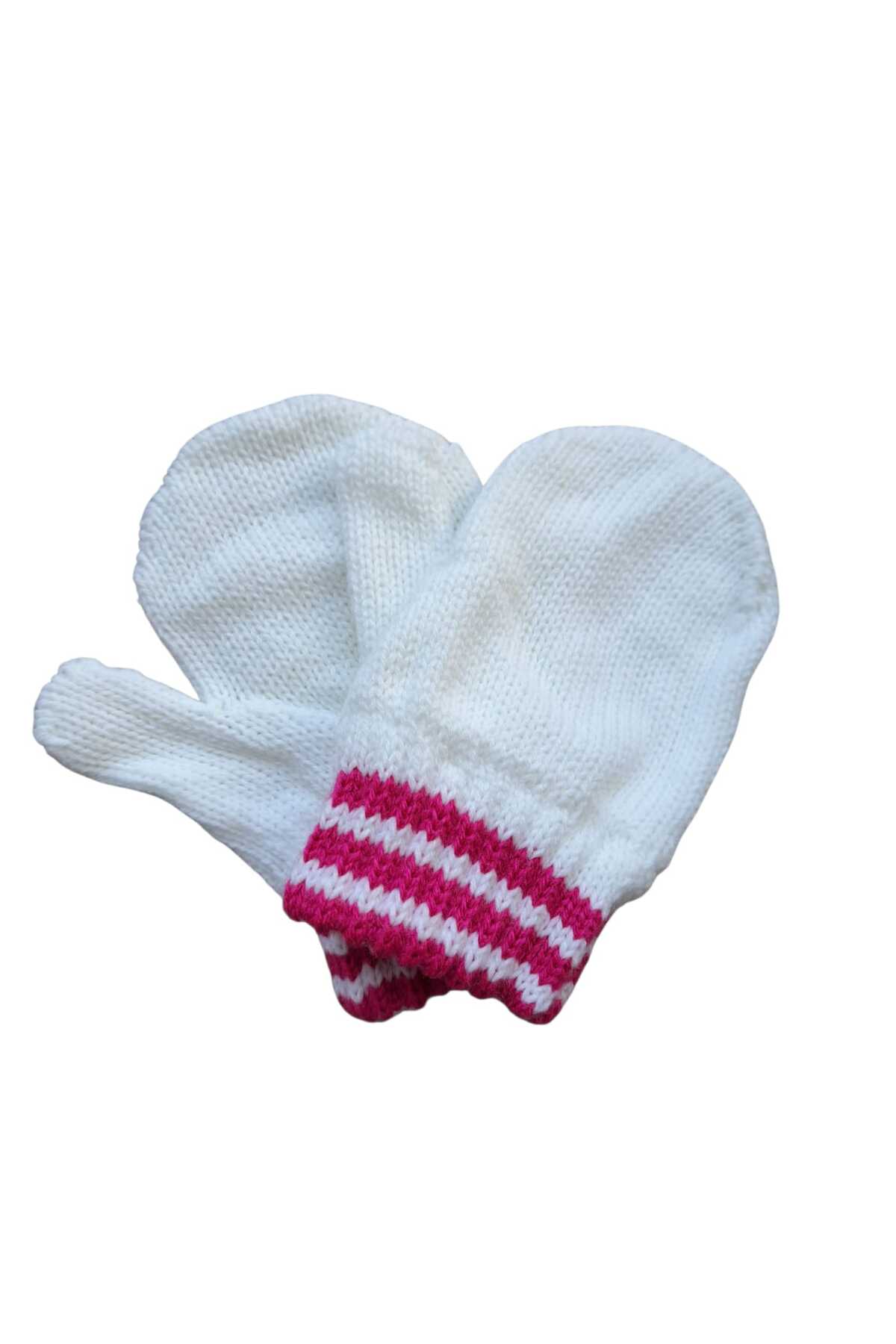 eleven market Parmaksız Kız Bebe Eldiveni Beyaz Örgü Eldiven 1-3 Yaş fotoğrafı 4 (önizleme)