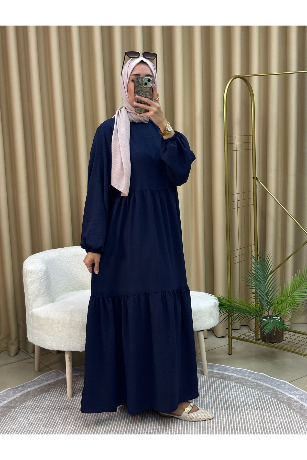 LY LEYO TEKSTİL  ZERDA ELBİSE - Görsel 4