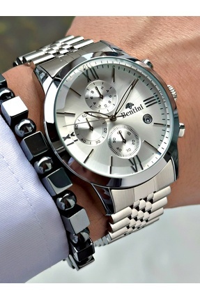 Bentini Erkek Kol Saati – Fonksiyonlu, Çelik Kordon, Su Geçirmez, 2 Yıl Garan...