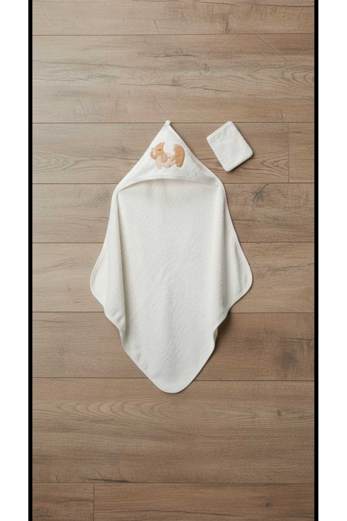 BİRİCİK COLLECTİON %100 Pamuklu Kız-erkek Yenidoğan-Bebek Banyo Havlusu