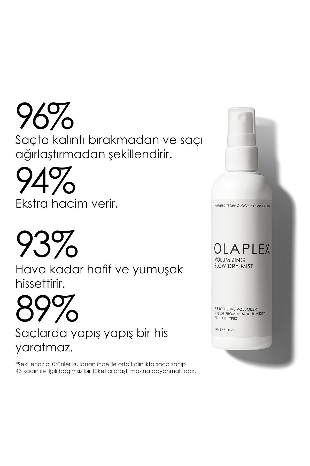 Volumizing Blow Dry Mist - Isıya Karşı Koruyucu, Hacim Veren Saç Spreyi 150ml — 5003049549 — تصویر 5 از 9