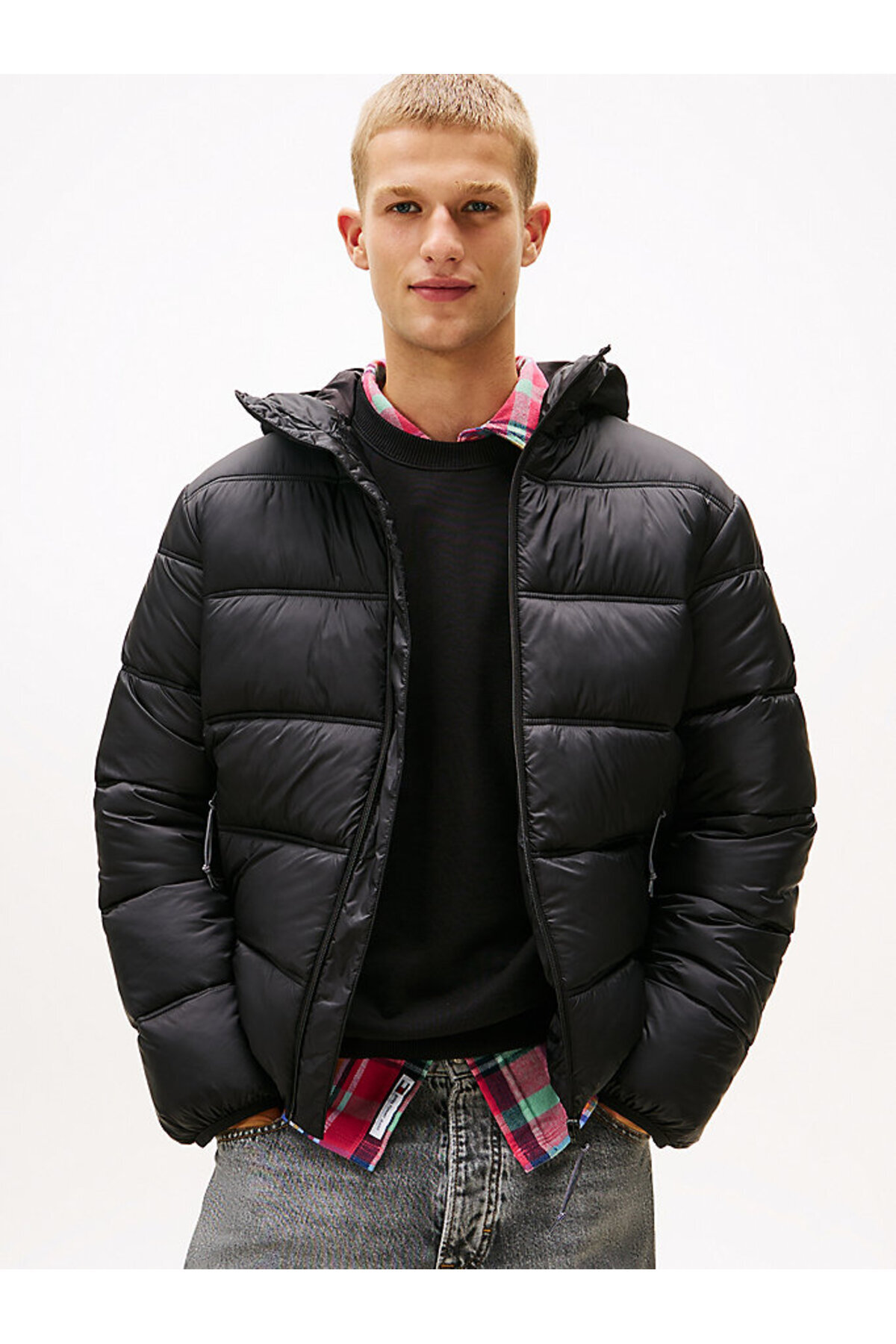 تامی هیلفیگر ژاکت پفی مشکی مردانه