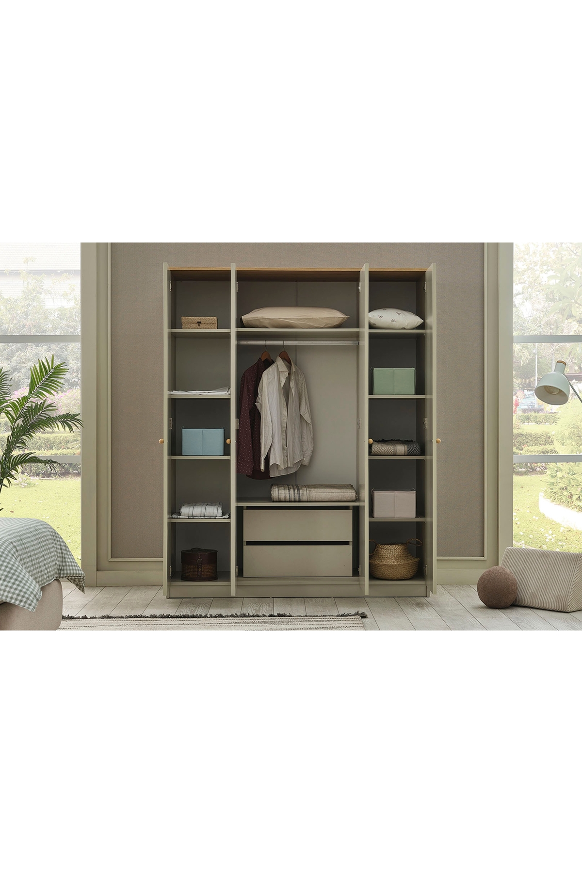 Vivense Capra Bohem Genç Odası Gardırobu, 4 Kapaklı fotoğrafı 4 (önizleme)