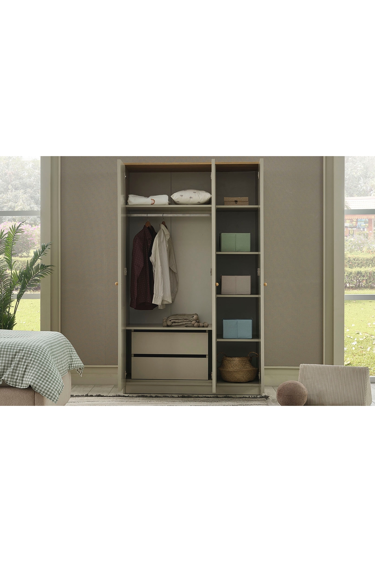 Vivense Capra Bohem Genç Odası Gardırobu, 3 Kapaklı fotoğrafı 4 (önizleme)