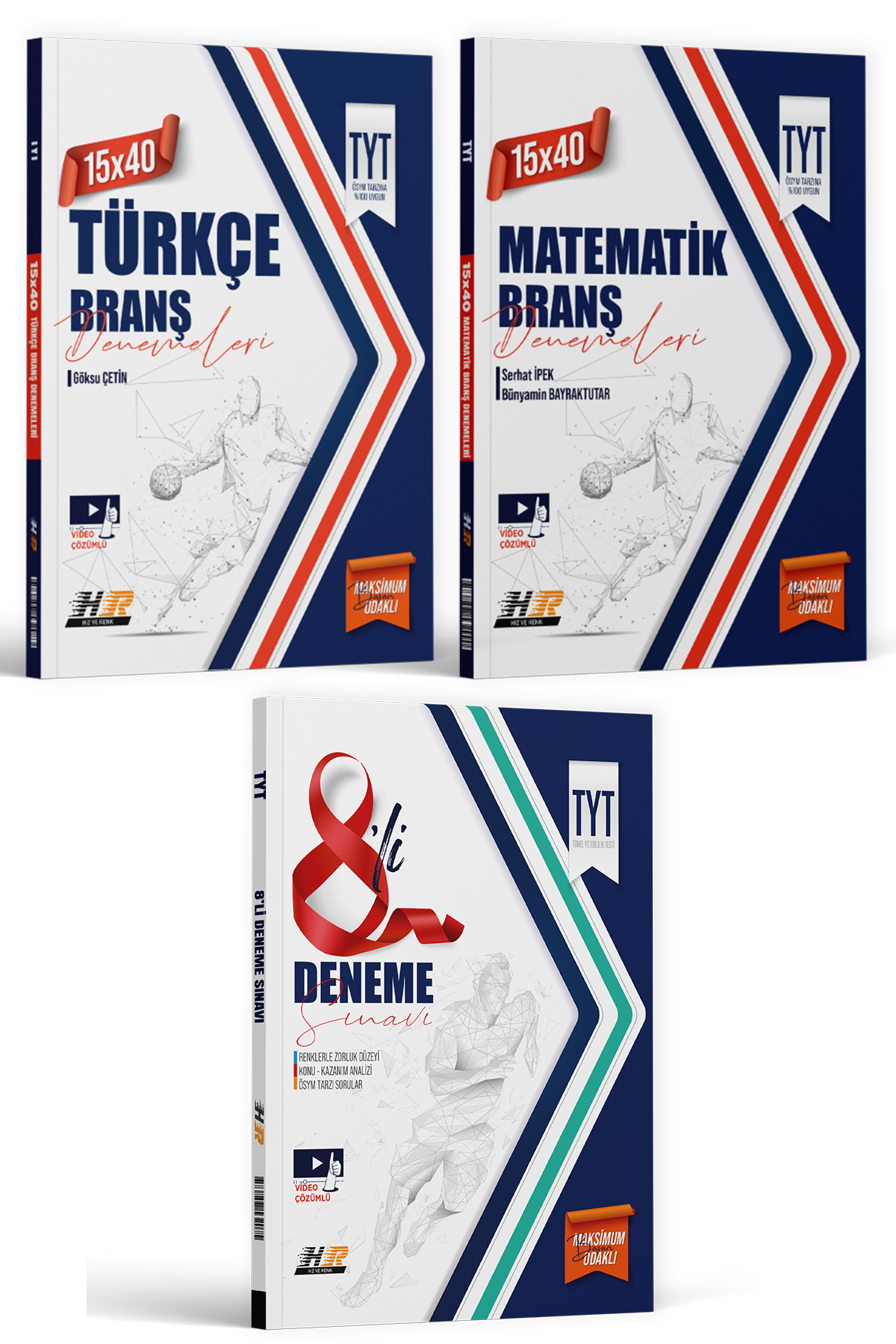 Hız ve Renk Yayınları TYT 15 x 40 Türkçe Matematik ve 8'li Genel