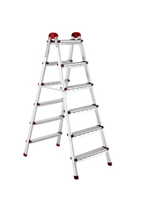 AYYILDIZ Çift Çıkışlı Katlanabilir Ev Tipi Merdiven 6+6 Basamak