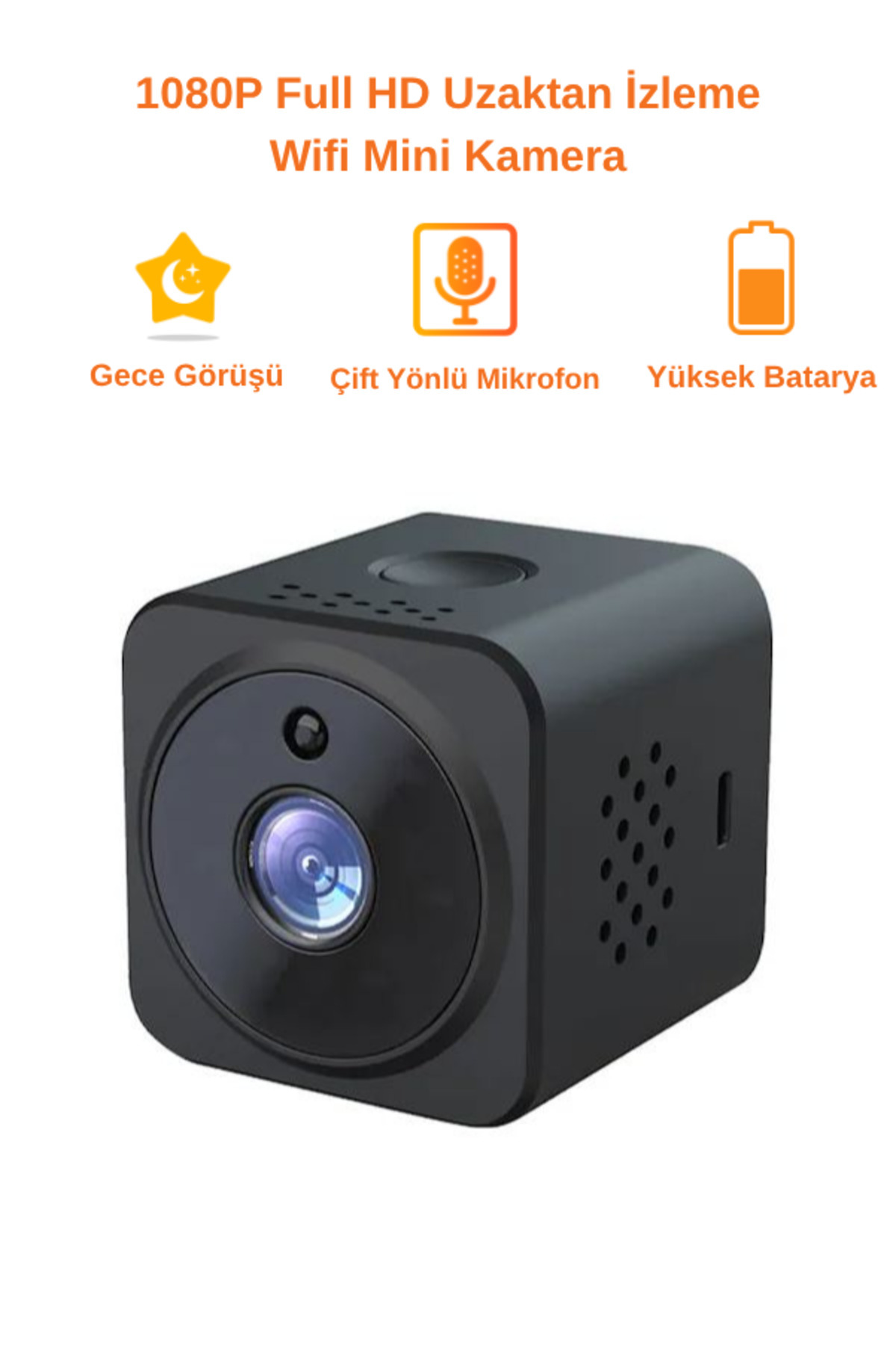ALFAS Mini WiFi Kamera 1080P HD Gece Görüşlü Hareket Algılama İki Yönlü Ses Kablosuz Güvenlik Kamerası