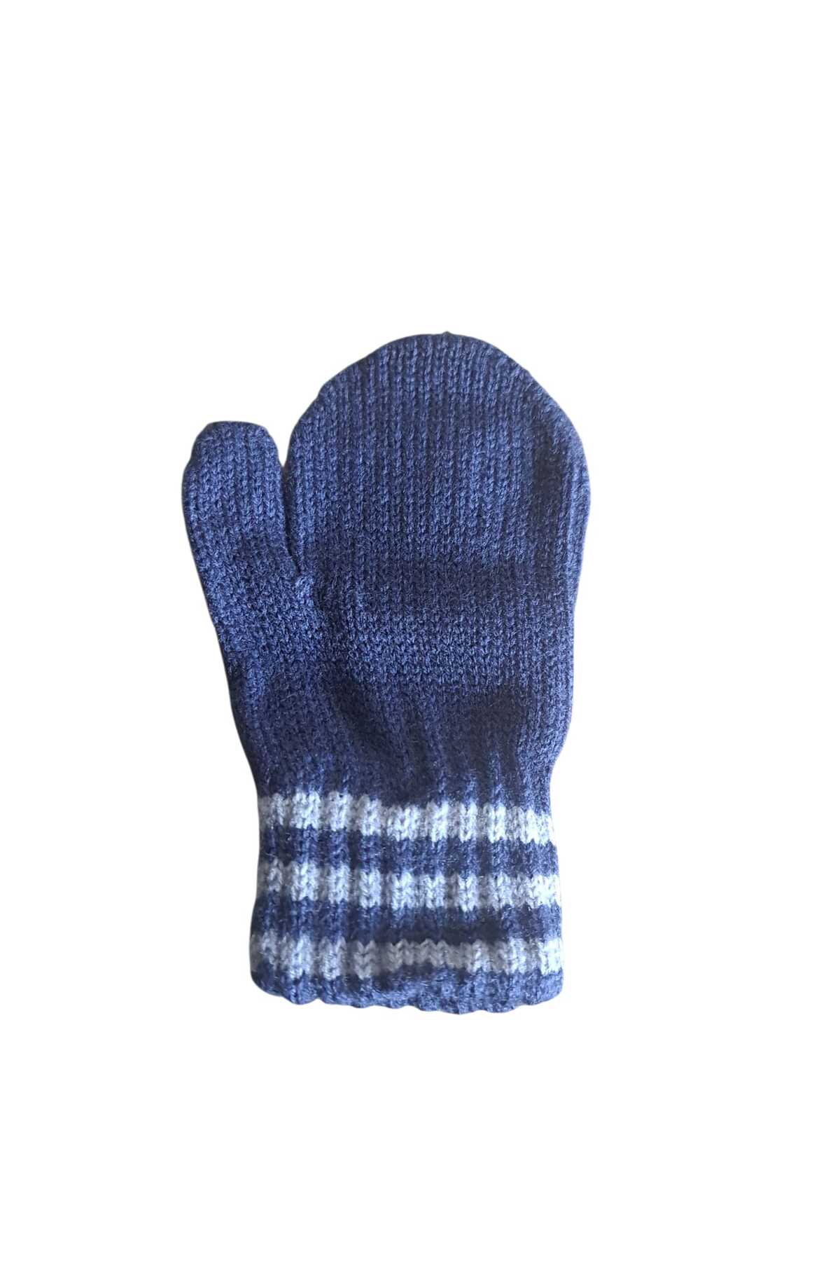 eleven market Parmaksız Erkek Bebe Eldiveni Mavi Örgü Eldiven 0-3 Yaş fotoğrafı 4 (önizleme)