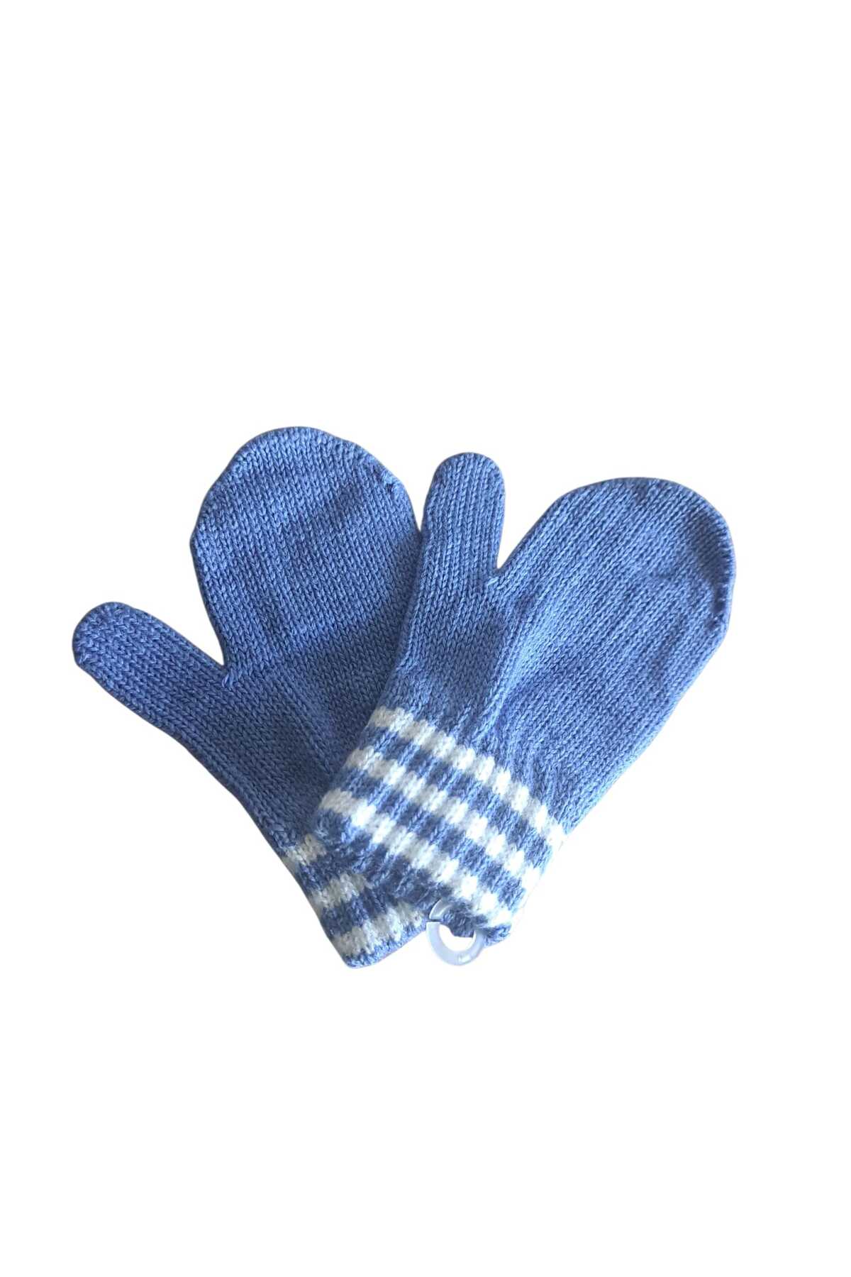 eleven market Parmaksız Erkek Bebe Eldiveni Mavi Örgü Eldiven 0-3 Yaş fotoğrafı 5 (önizleme)
