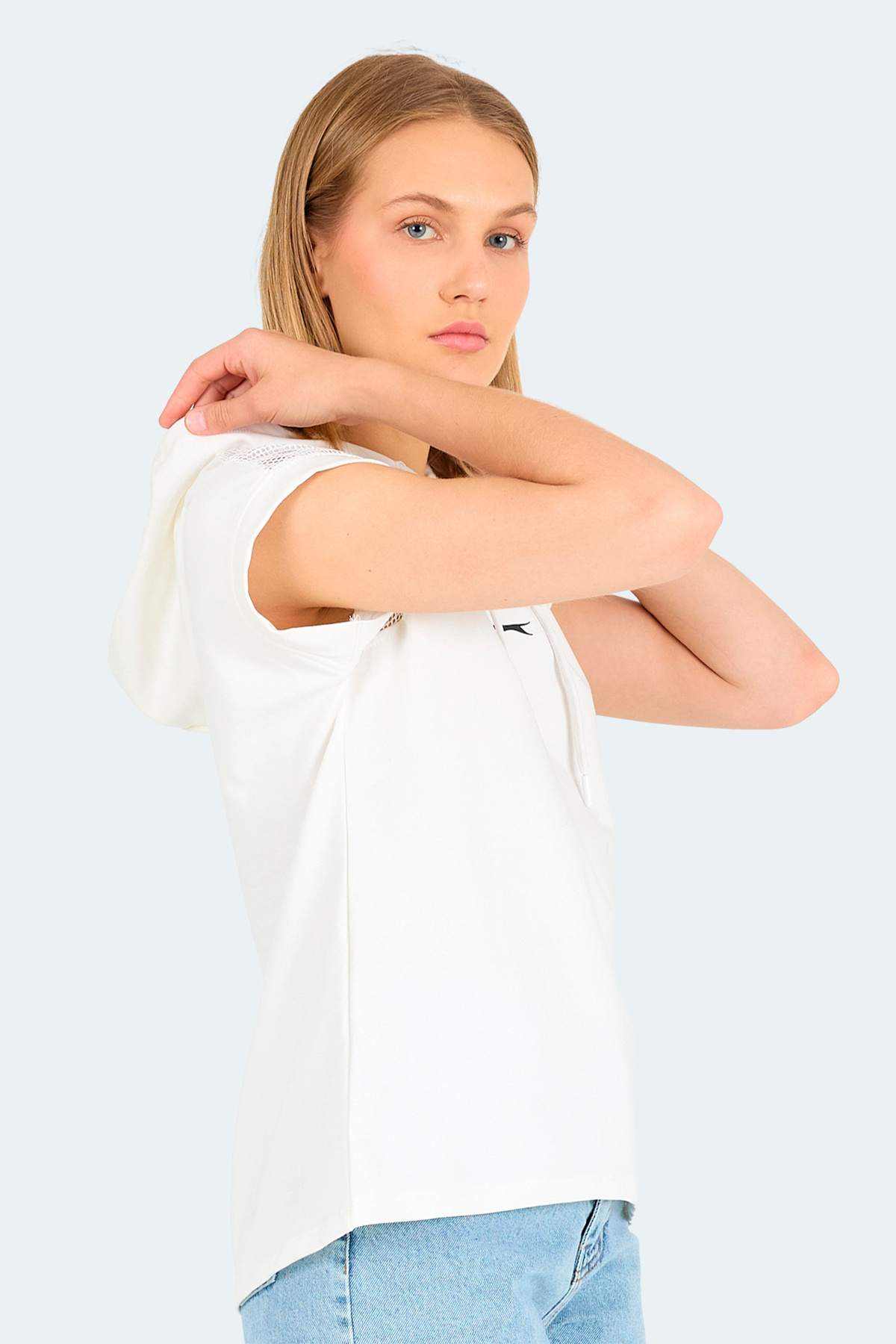 Slazenger VANKA Kadın Ekru Tişört görsel 3