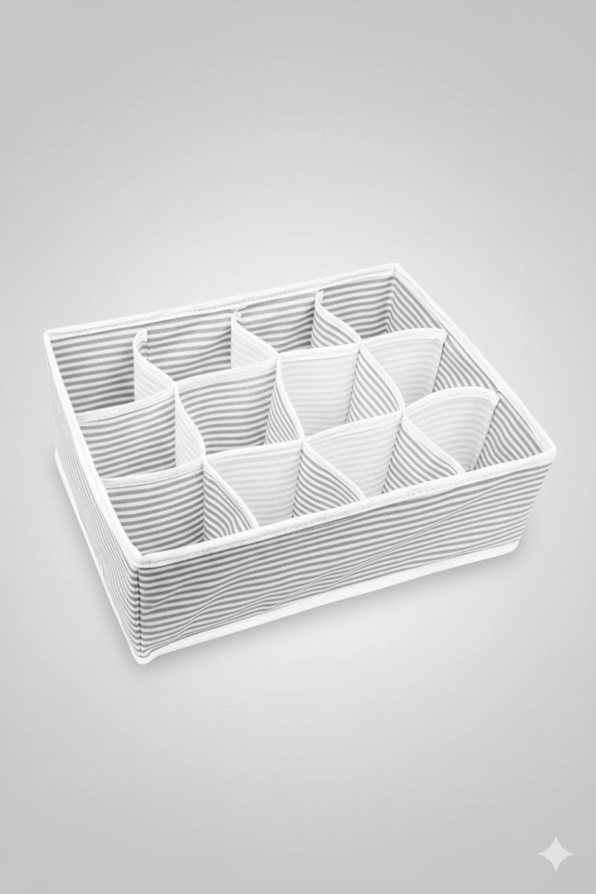 Mikasso 12 Bölmeli Çekmece Düzenleyici Organizer | Çok Amaçlı Gardırop İçi Çorap, İç Çamaşırı, Takı Kutusu K fotoğrafı 2 (önizleme)