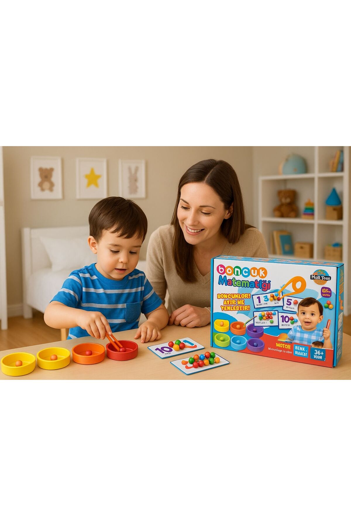 ریاضی مهره‌های آموزشی – مهره‌های هوشمند – بازی رنگ و عدد