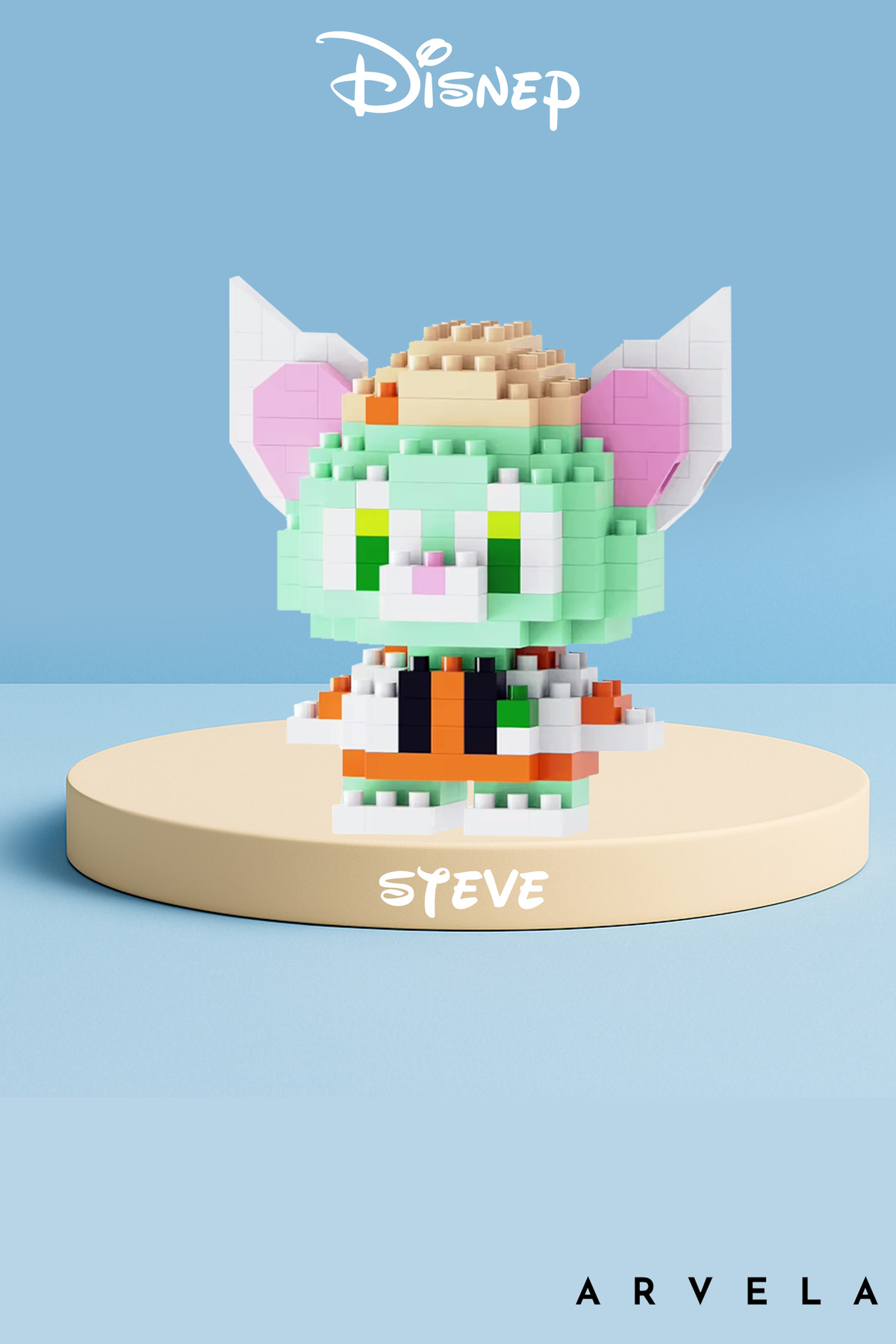 Arvela Steve Mini Blok Figür – Mikro Lego Oyuncak – Koleksiyonluk Masa Süsü