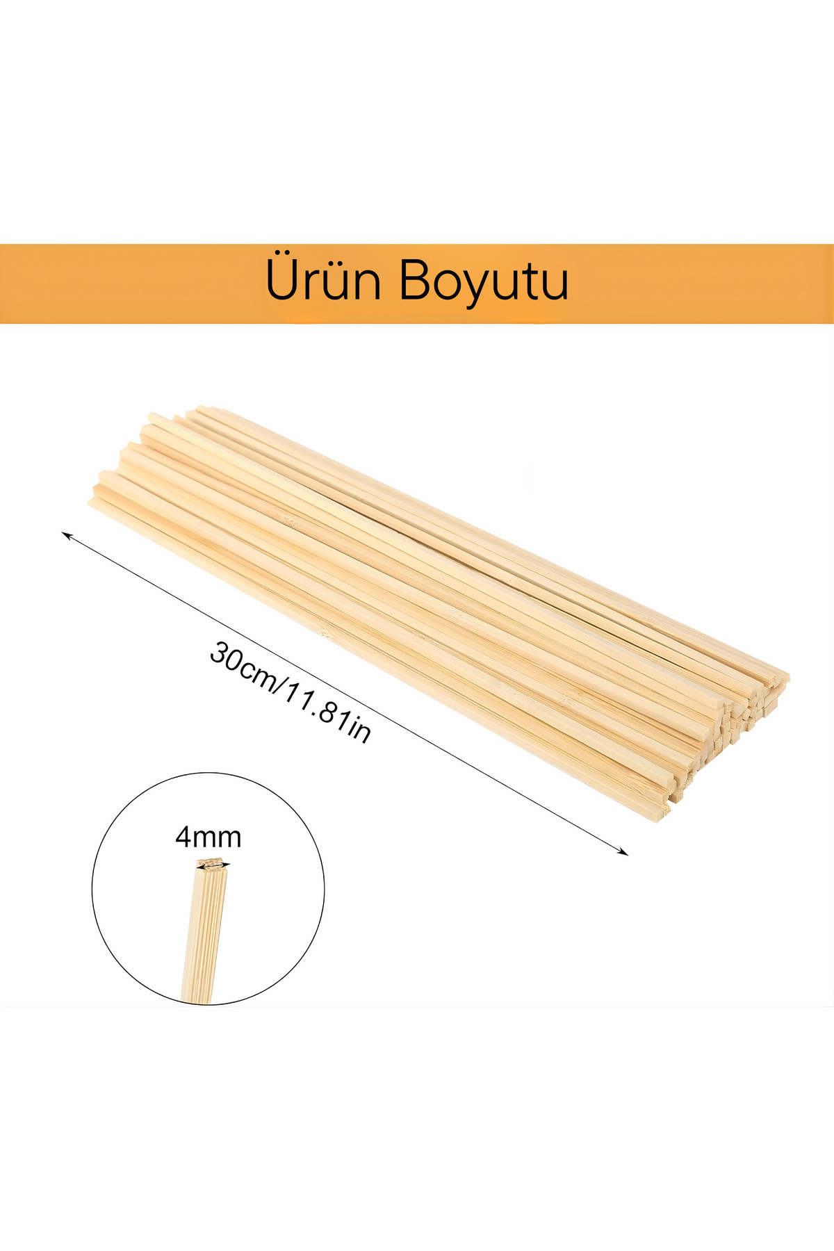 Organizasyon Pazarı Pamuk Şeker Çubuğu – Doğal Ahşap Hobi Çubuklar (10 Adet), Hijyenik ve Dayanıklı