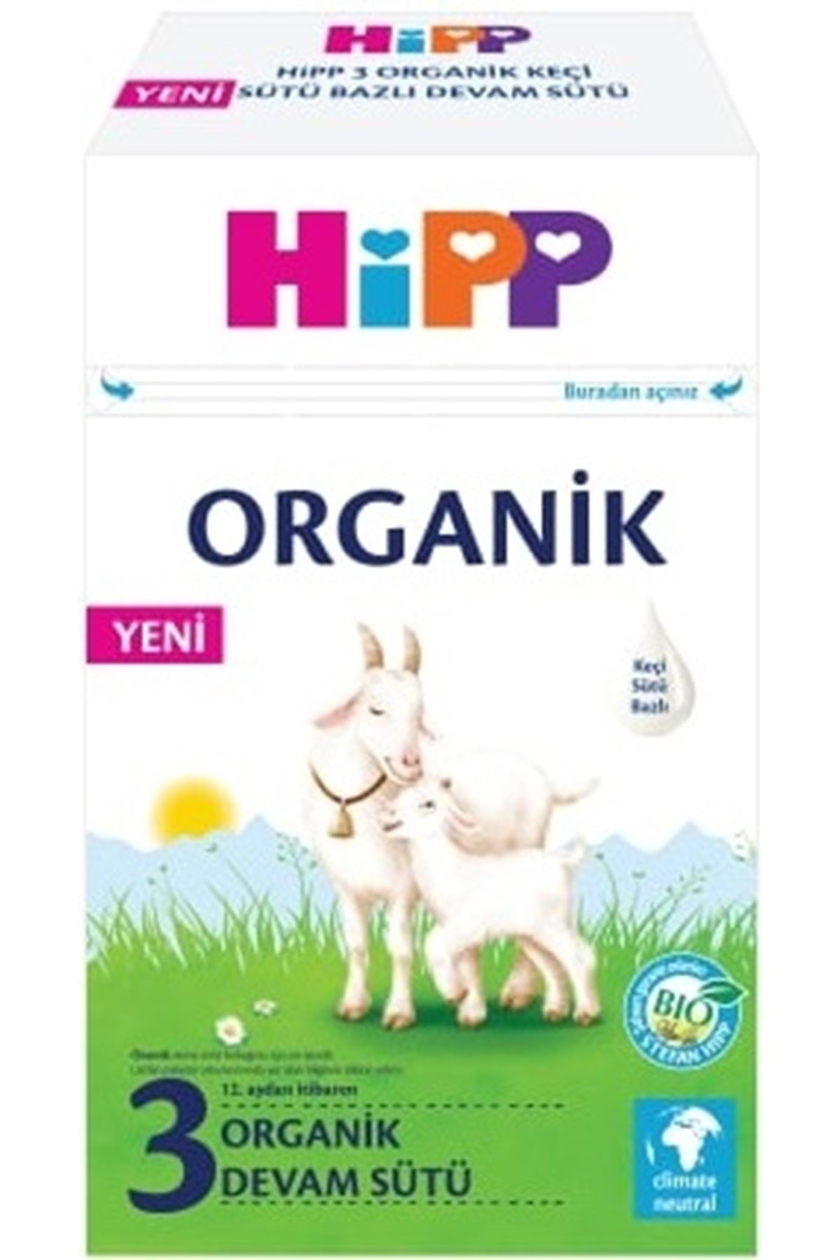 Hipp Organik Keçi Sütü Bazlı Devam Sütü 400GR No:3 (12.Aydan İtibaren) (2 Li Set) fotoğrafı 2 (önizleme)