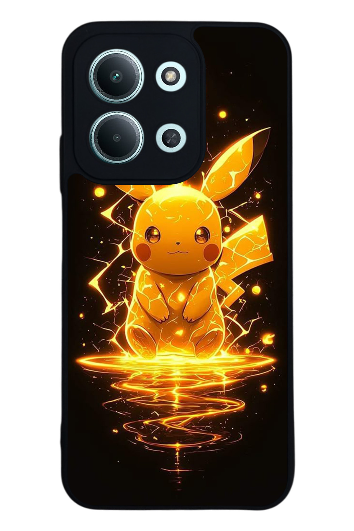 Xiaomi Redmi 15c Compatible Printed, Matt Black,Soft Silicone, Protective,Shock Absorbing Cover,Case