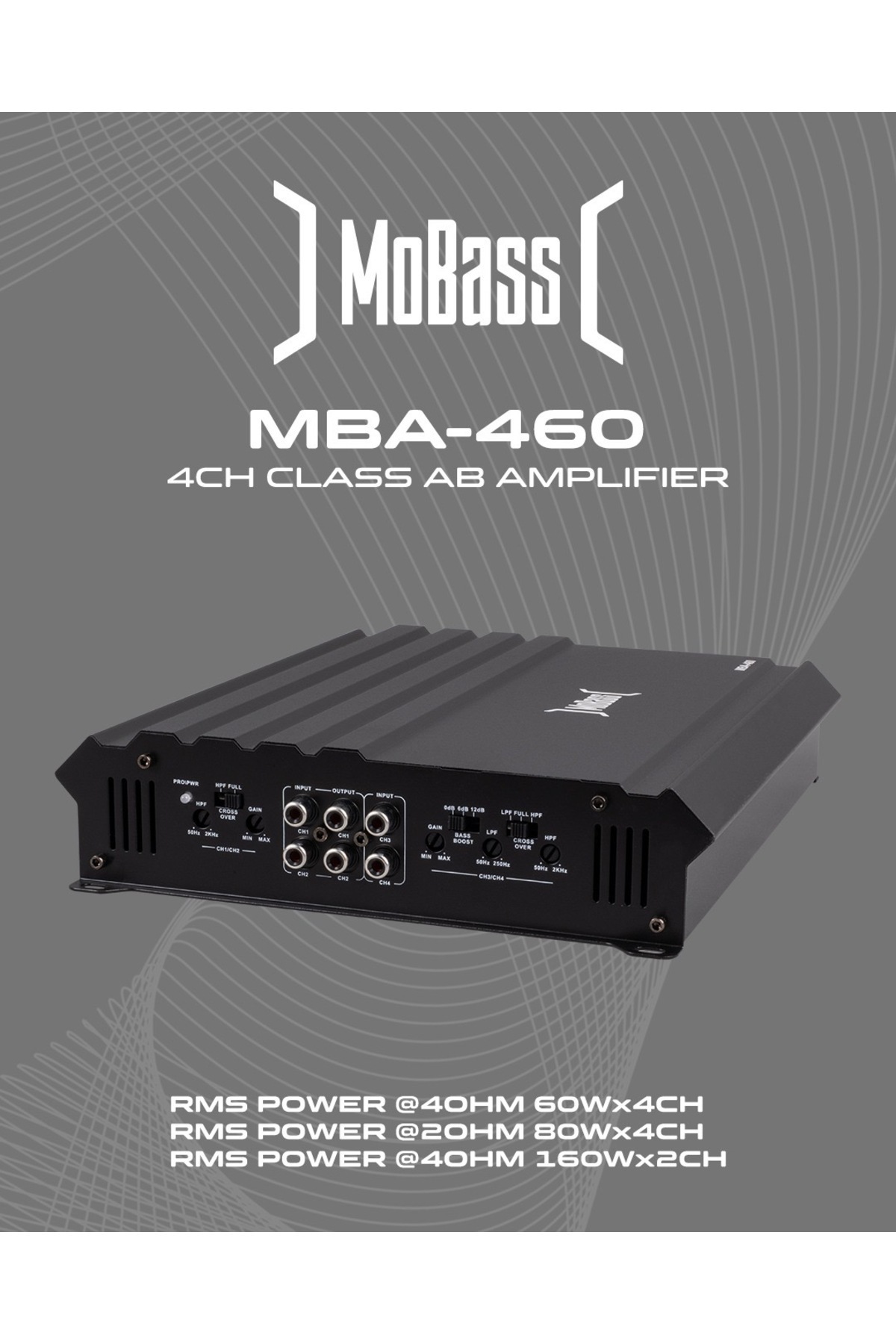 MOBAX Mba-460 4x60rms Yeni Nesil Oto Anfi Oto Amfi Cpr Sound