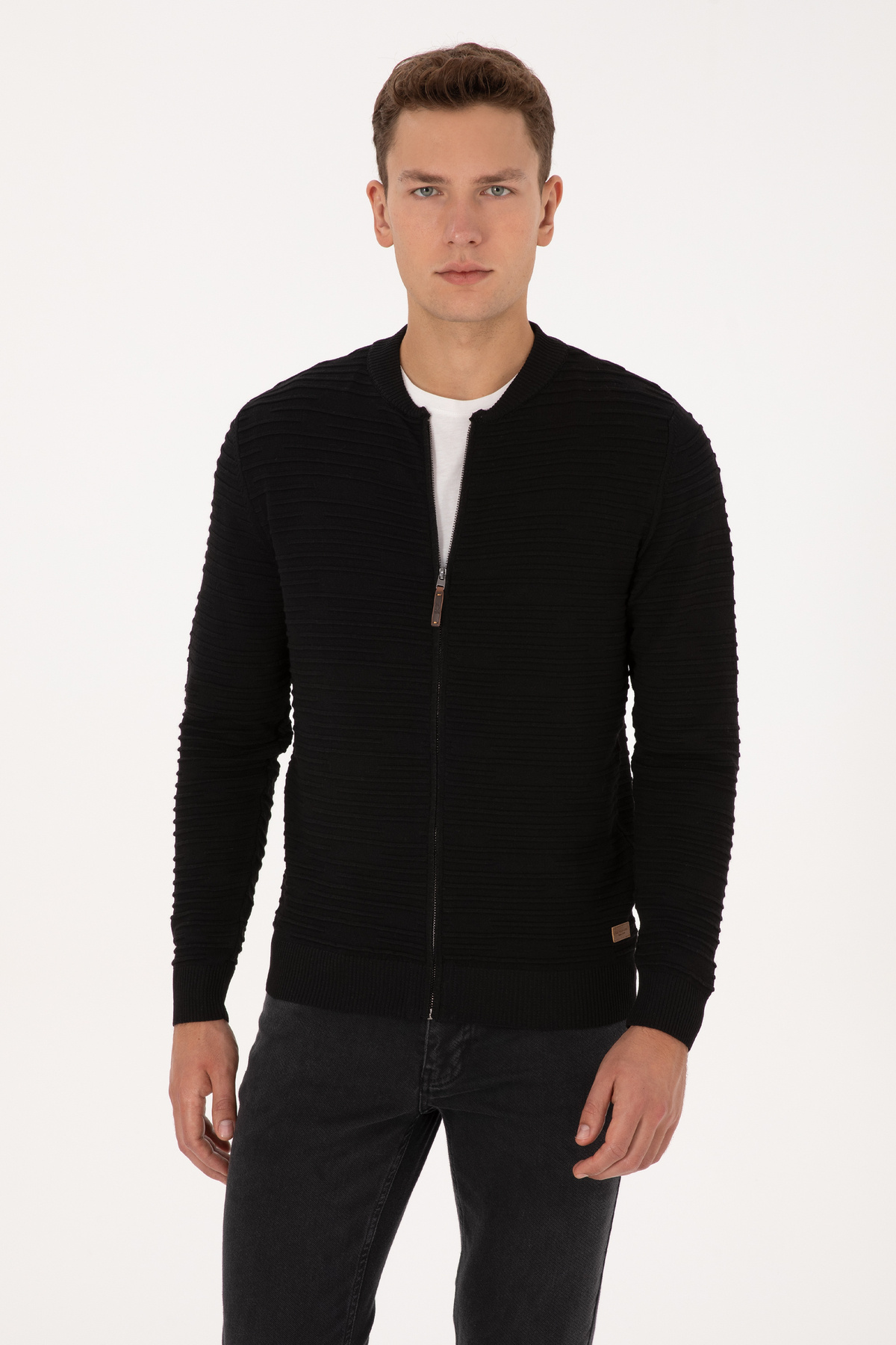 یو اس پولو ژاکت بافتنی مردانه مشکی ۵۰۳۰۸۴۸۶-VR۰۴۶