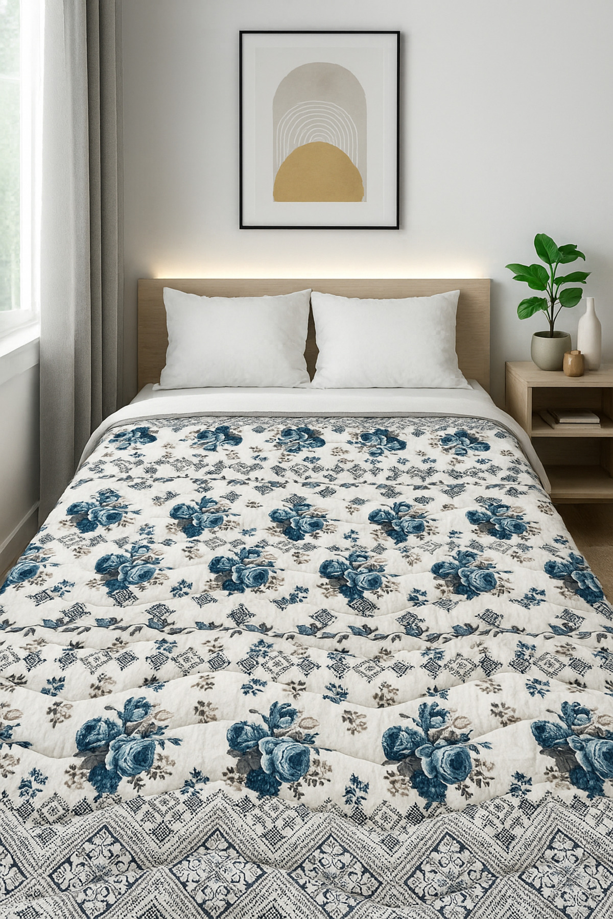 Bizdenuygunuyok Tek Kişilik Desenli Yorgan 155 x 215