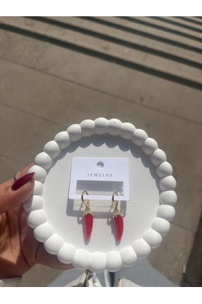 FREYAA TAKI KIRMIZI BİBER SALLANTILI KÜPE