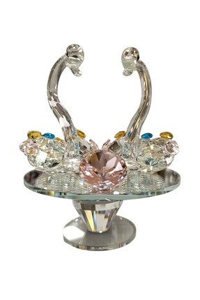 nuristan Stantlı Kristal 2'li Dönen Kuğu Pembe