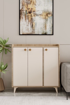 Genel Markalar Çok Amaçlı Dolap ve Kahve Köşesi İlora Safirmeşe Bej