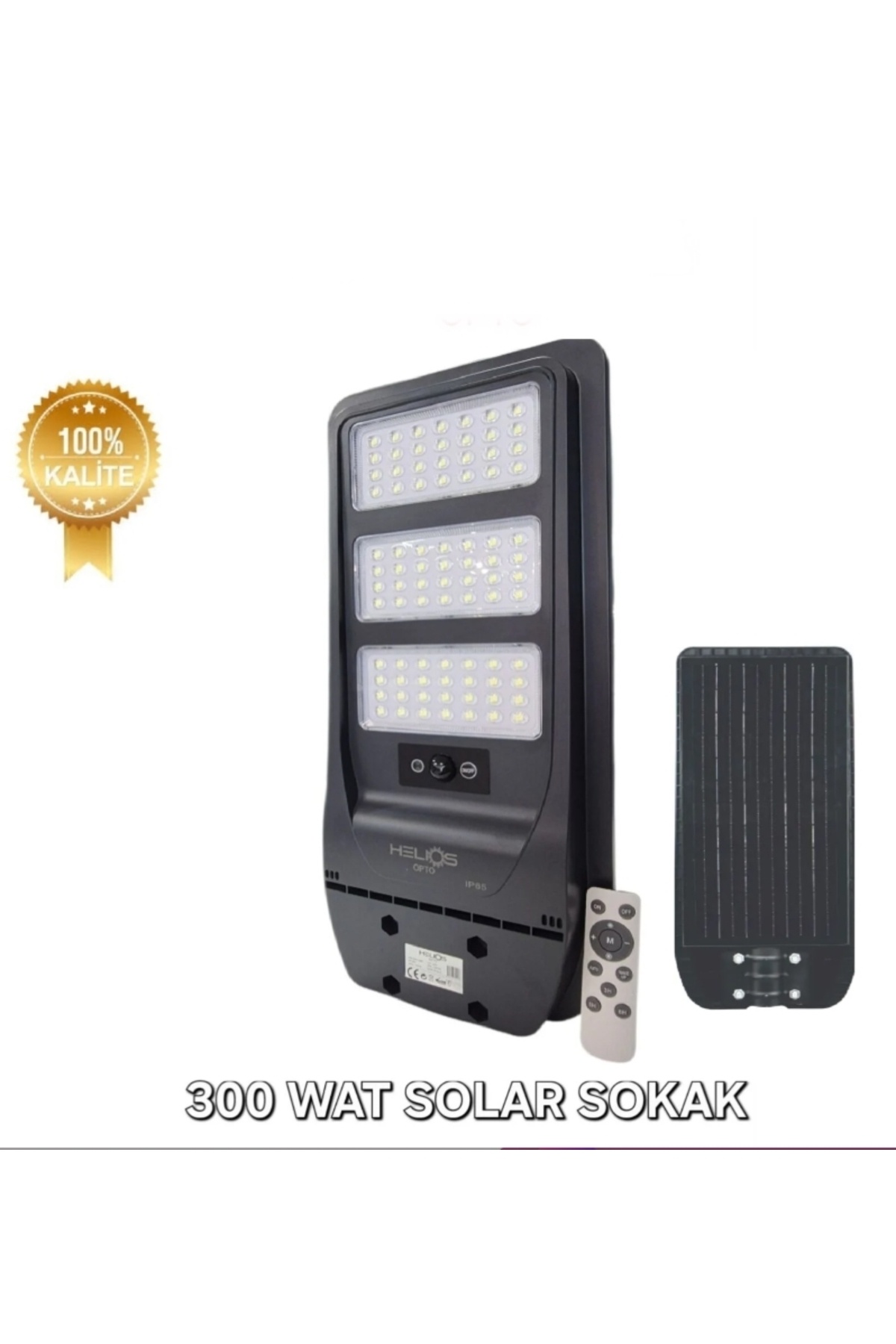 newnet HS 3865 300W Güneş Enerjili Solar Sokak Lambası Kumandalı/Hareket Sensörlü/Parlaklık ve Zaman Ayarlı