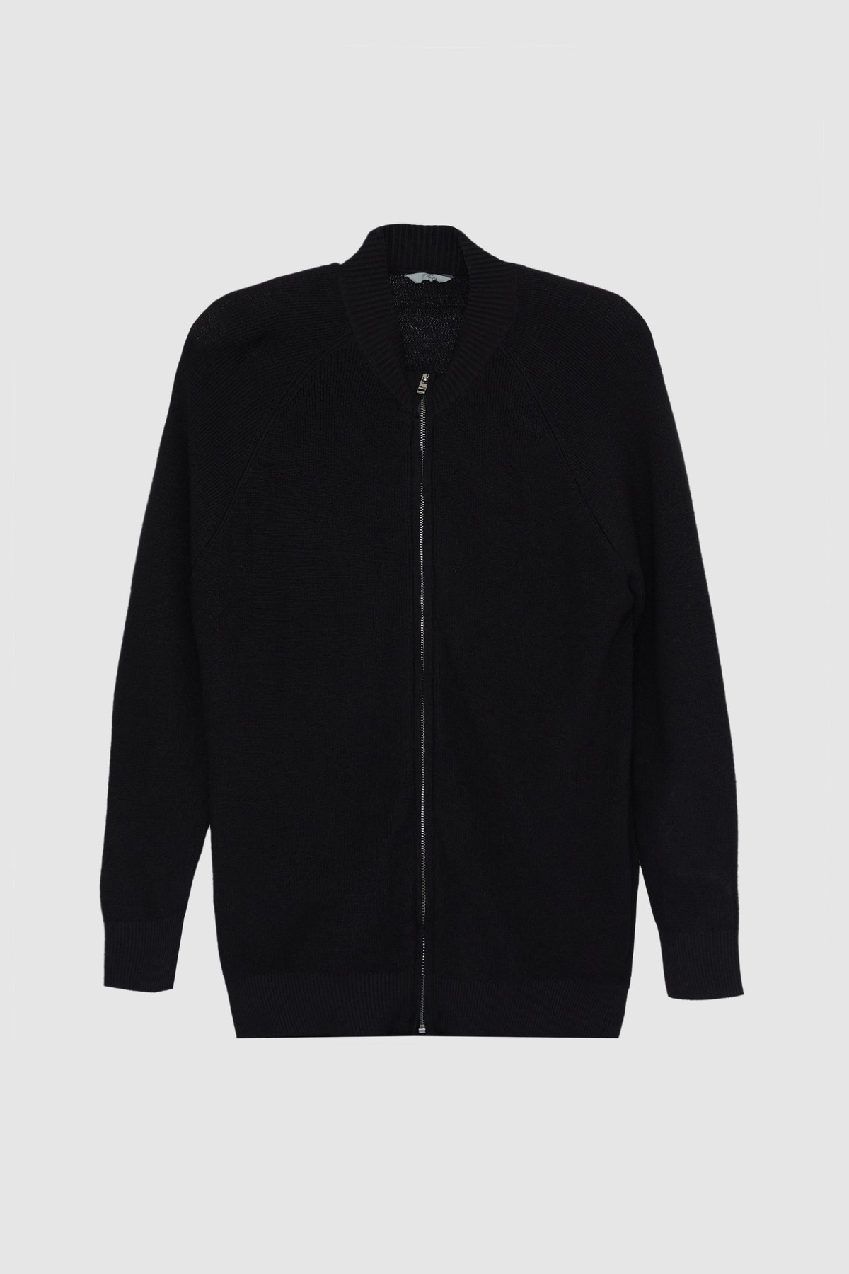 Slim Fit Siyah Düz Hirka — مشکی 5EC0601121133 — تصویر 5 از 5