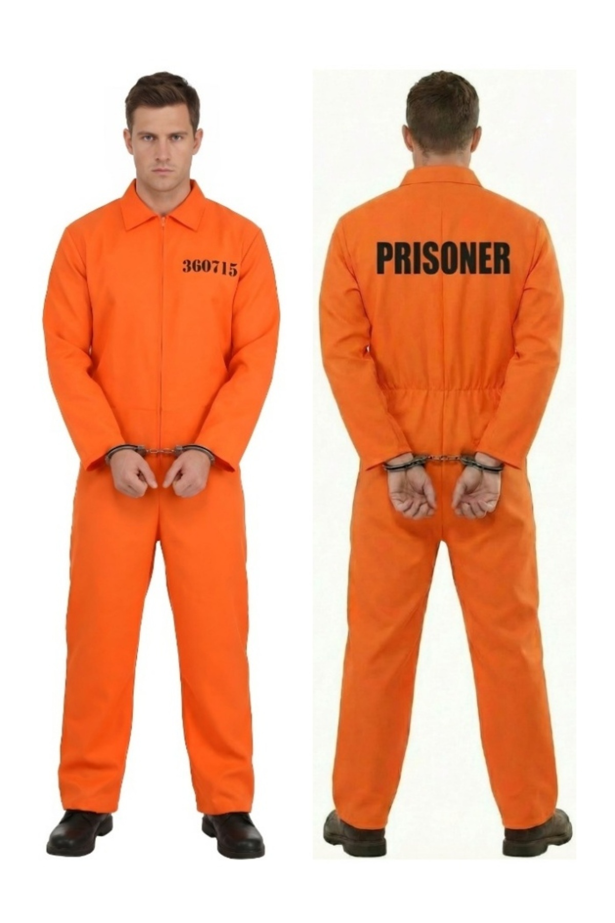 Kostüm Sarayı Turuncu Mahkum Kostümü | Yetişkin Hapishane Kıyafeti