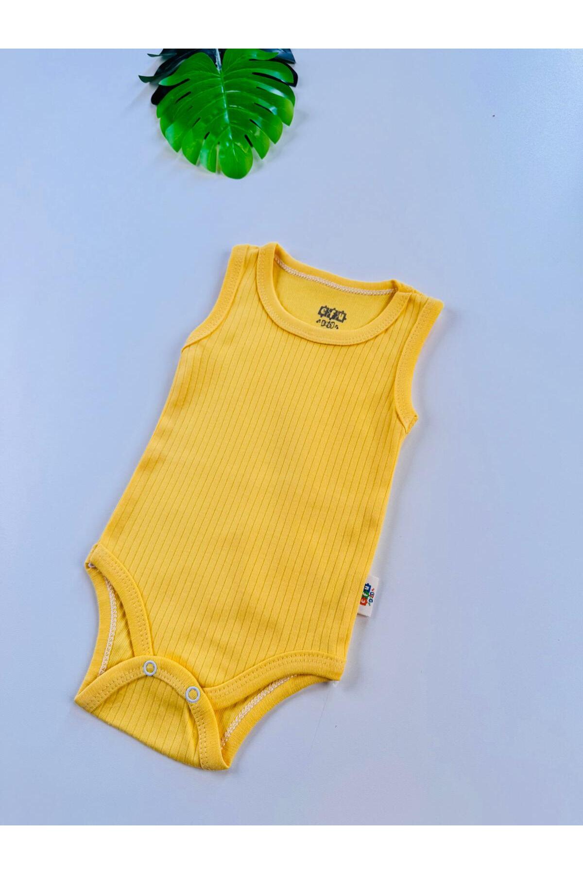 EFU BABY %100 Pamuklu Fitilli Askılı Bebek Atlet Body fotoğrafı 4 (önizleme)