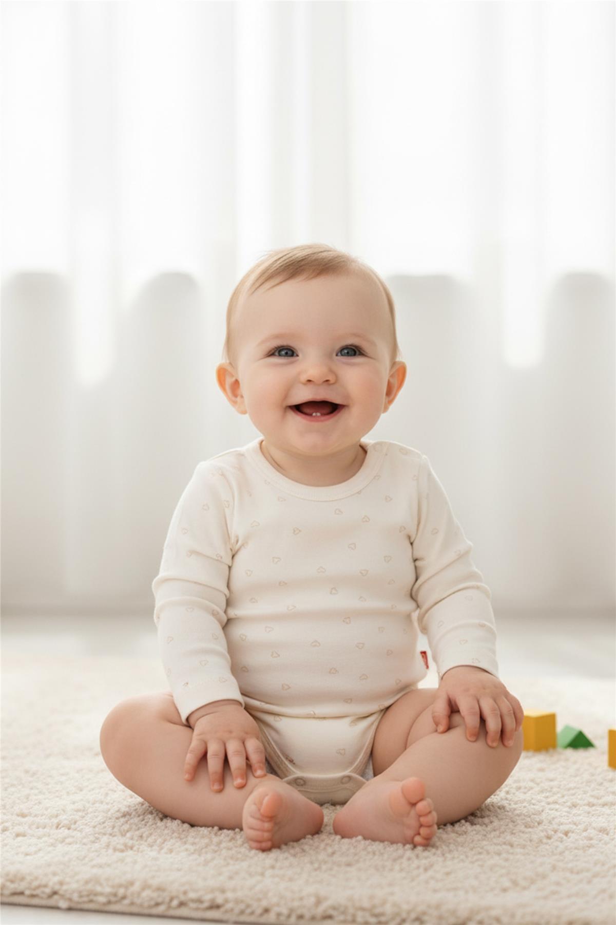 Bebetto UZUN KOLLU BODY 3LÜ (CUTE BUNNY) BEJ fotoğrafı 3 (önizleme)