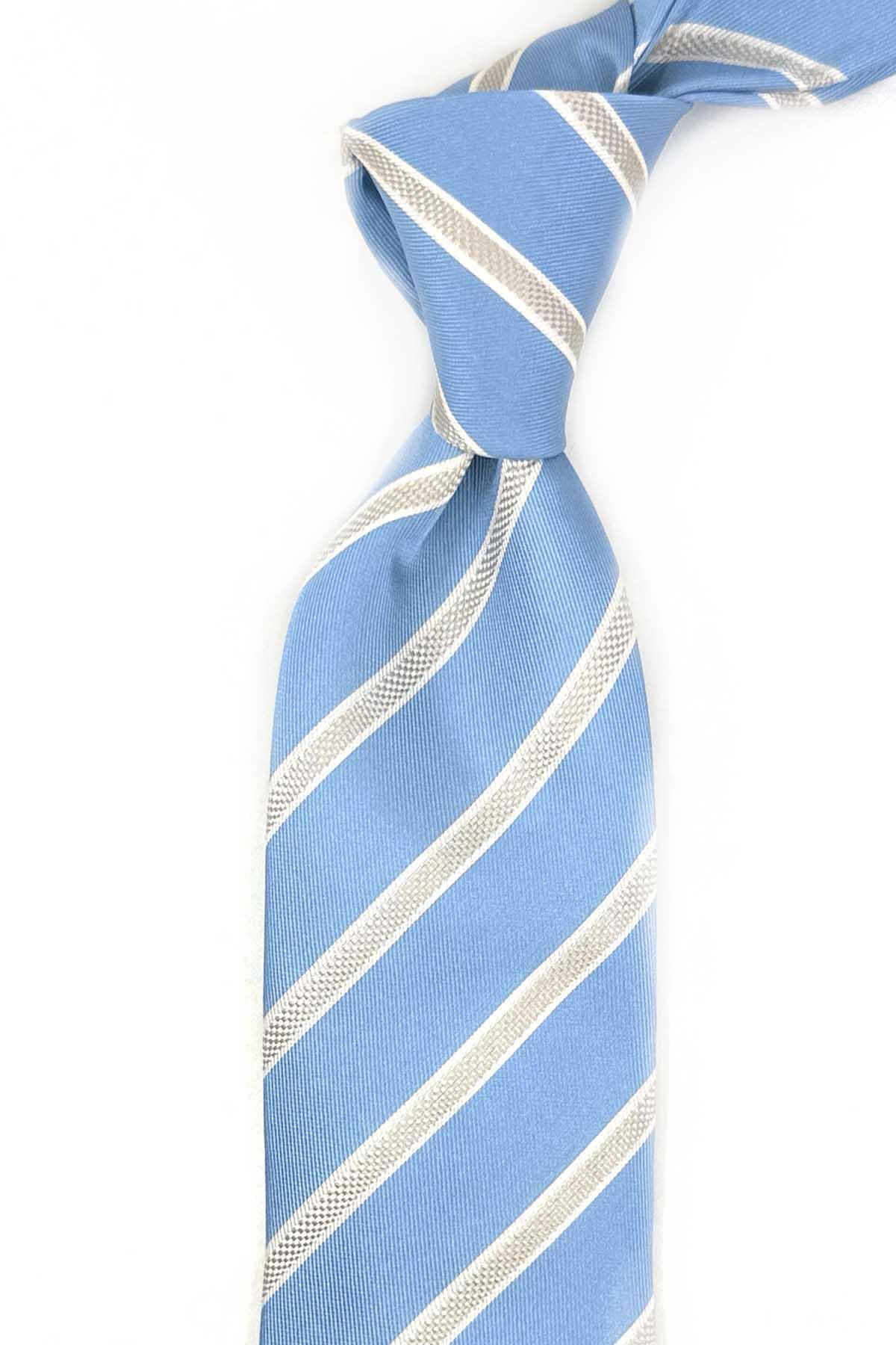  کراوات ابریشمی ایتالیایی آبی مدل Marteto مدل IK2111