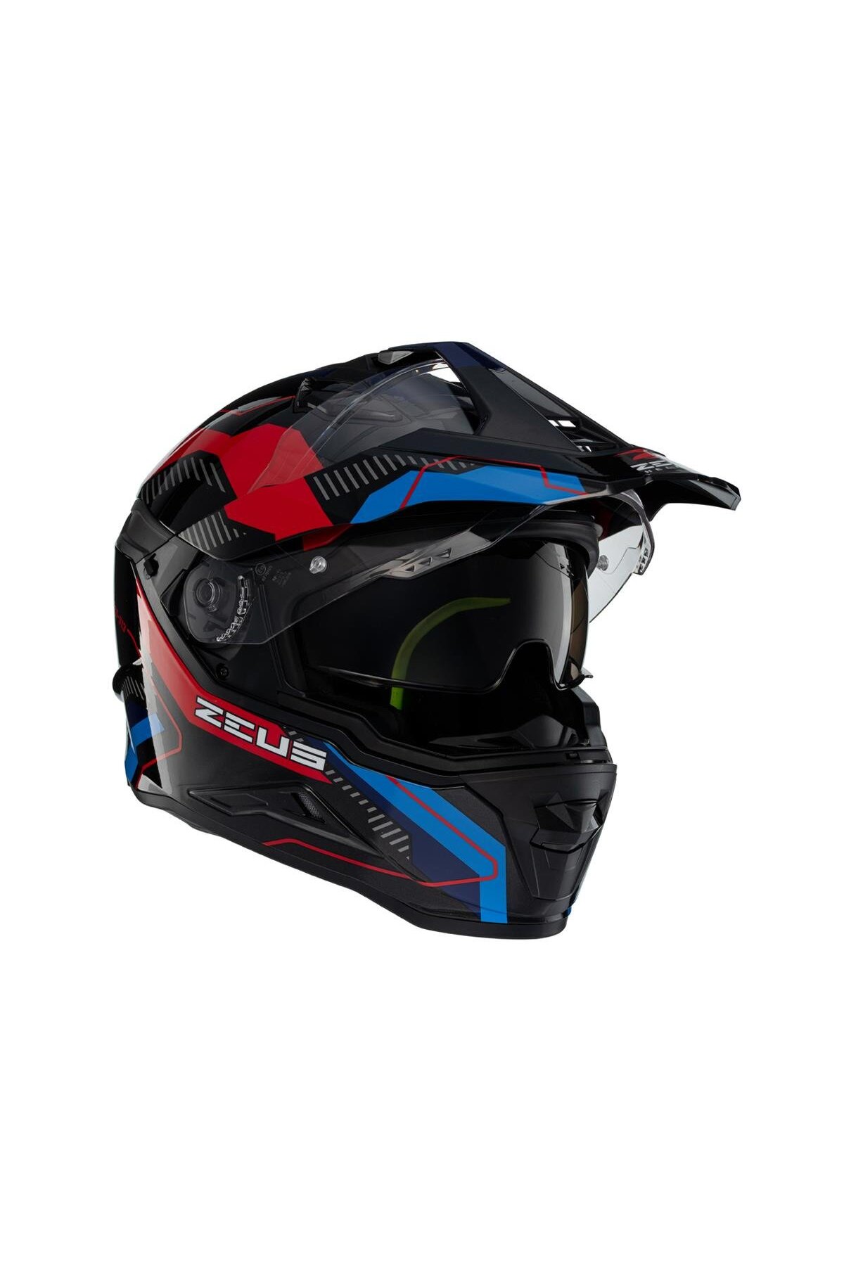 ZEUS ZS-913 BK19P Black Red Blue Kapalı Kask - Fiyatı, Yorumları